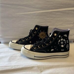 Custom Converse Chuck Taylor All Star High Top By You Men 3.5 W 5.5 Stars Zodiac